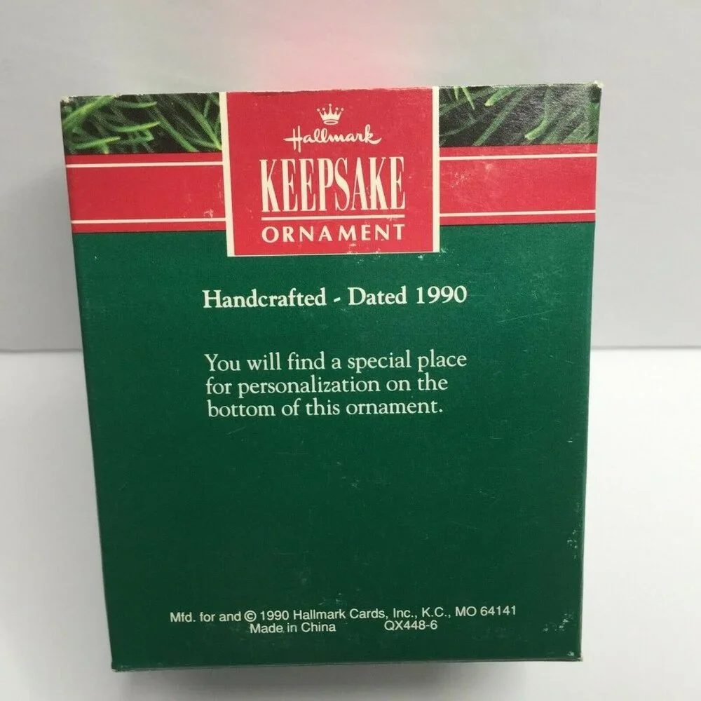 Vintage Hallmark Keepsake Cranberry Copier Handcrafted Ornament 1990 Mouse
